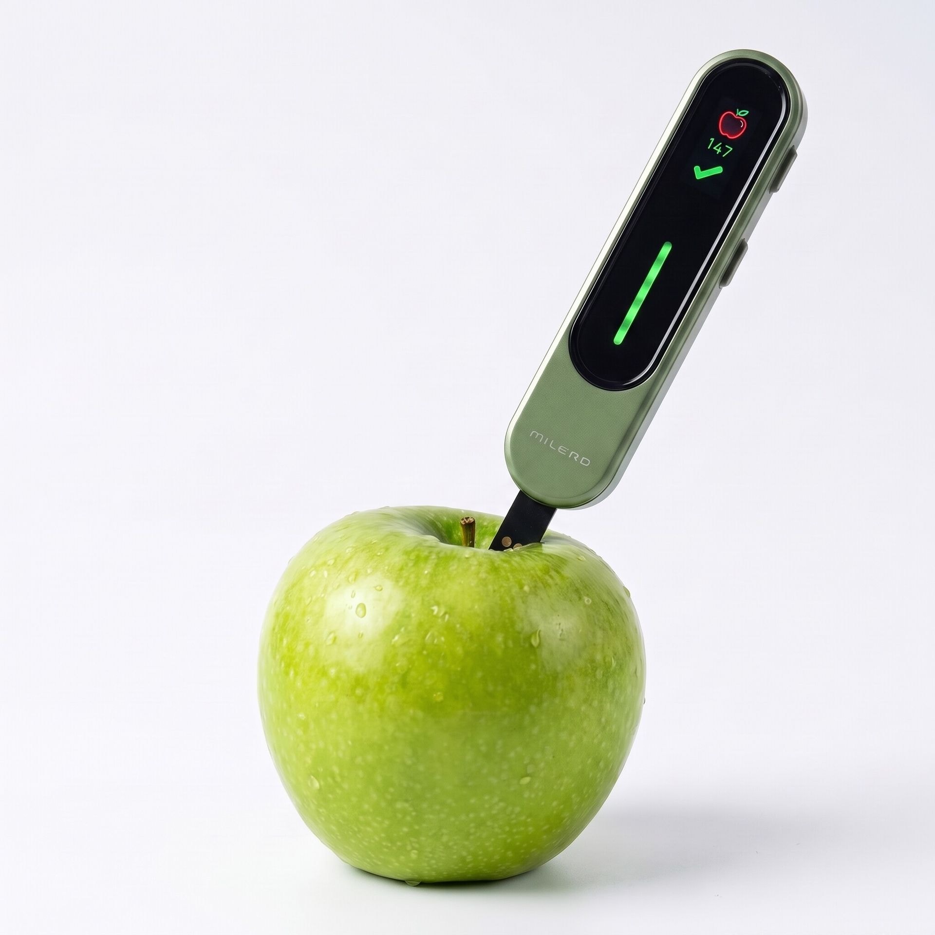 Измеритель качества продуктов Milerd EcoTracker — проверка нитратов в яблоке